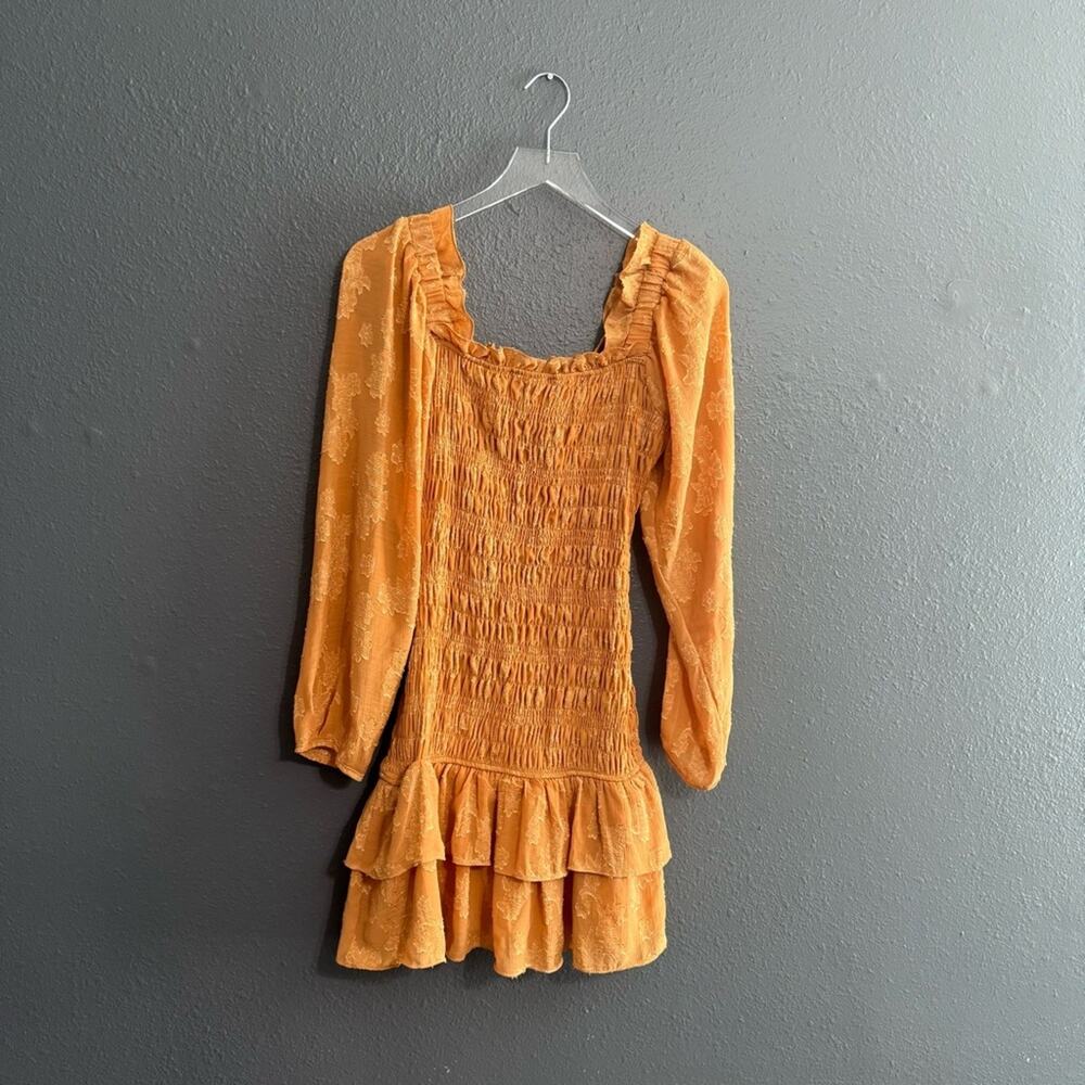 VICI Edison Smocked Long Sleeve Mini Dress Size S